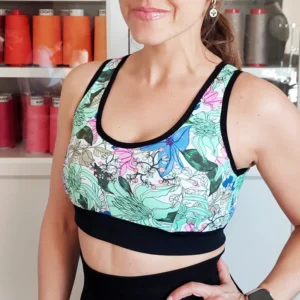 imagen de un sujetador deportivo de lycra hecho en clase